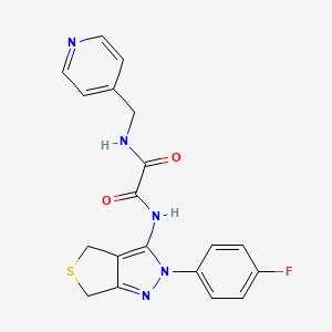 molecular formula C19H16FN5O2S B2770568 N-[2-(4-fluorophenyl)-2H,4H,6H-thieno[3,4-c]pyrazol-3-yl]-N'-[(pyridin-4-yl)methyl]ethanediamide CAS No. 899741-82-3