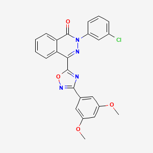 molecular formula C24H17ClN4O4 B2770569 2-(3-氯苯基)-4-[3-(3,5-二甲氧基苯基)-1,2,4-噁二唑-5-基]萘并[1,2,4]嘧啶-1(2H)-酮 CAS No. 1291857-25-4