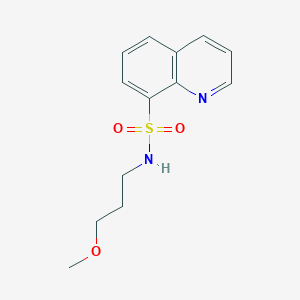 molecular formula C13H16N2O3S B277057 N-(3-methoxypropyl)quinoline-8-sulfonamide 