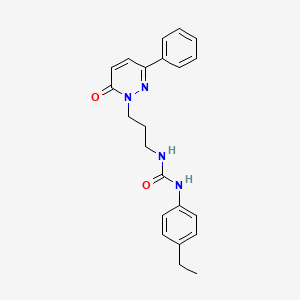 molecular formula C22H24N4O2 B2770573 1-(4-乙基苯基)-3-(3-(6-氧代-3-苯基吡啶-1(6H)-基)丙基)脲 CAS No. 1058375-98-6