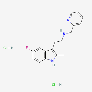 B2770574 2-(5-fluoro-2-methyl-1H-indol-3-yl)-N-(pyridin-2-ylmethyl)ethanamine dihydrochloride CAS No. 1351649-82-5