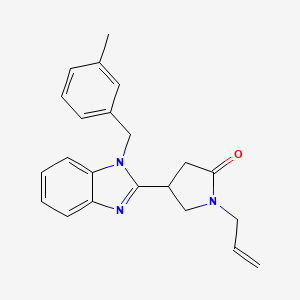 molecular formula C22H23N3O B2770591 1-烯丙基-4-(1-(3-甲基苄基)-1H-苯并[d]咪唑-2-基)吡咯烷-2-酮 CAS No. 847239-59-2