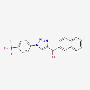 molecular formula C20H12F3N3O B2770594 2-naphthyl{1-[4-(trifluoromethyl)phenyl]-1H-1,2,3-triazol-4-yl}methanone CAS No. 866149-78-2