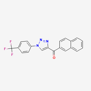 molecular formula C20H12F3N3O B2770594 2-萘基{1-[4-(三氟甲基)苯基]-1H-1,2,3-咪唑-4-基}甲酮 CAS No. 866149-78-2