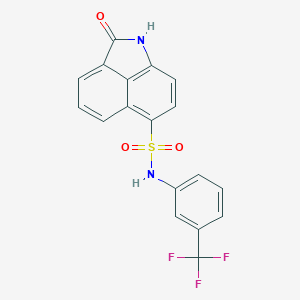 2-oxo-N-[3-(trifluoromethyl)phenyl]-1,2-dihydrobenzo[cd]indole-6-sulfonamide