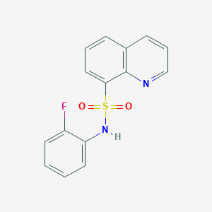 molecular formula C15H11FN2O2S B277064 N-(2-fluorophenyl)-8-quinolinesulfonamide 
