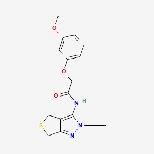 molecular formula C18H23N3O3S B2770643 N-(2-叔丁基-4,6-二氢噻吩并[3,4-c]吡唑-3-基)-2-(3-甲氧基苯氧基)乙酰胺 CAS No. 893927-96-3