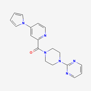 molecular formula C18H18N6O B2770647 (4-(1H-吡咯-1-基)吡啶-2-基)(4-(嘧啶-2-基)哌嗪-1-基)甲酮 CAS No. 1421454-11-6