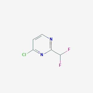 molecular formula C5H3ClF2N2 B2770655 4-Chloro-2-(difluoromethyl)pyrimidine CAS No. 1261453-07-9