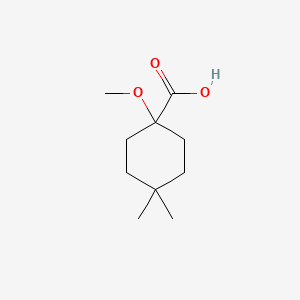 molecular formula C10H18O3 B2770659 1-Methoxy-4,4-dimethylcyclohexane-1-carboxylic acid CAS No. 1553899-12-9