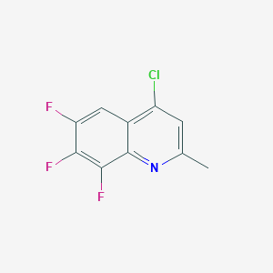 molecular formula C10H5ClF3N B2770677 4-Chloro-6,7,8-trifluoro-2-methylquinoline CAS No. 951905-11-6