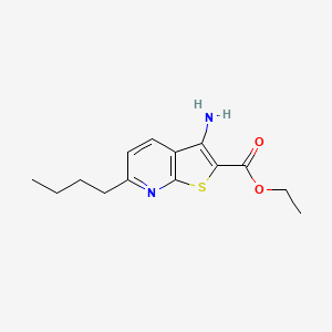 molecular formula C14H18N2O2S B2770694 Ethyl 3-amino-6-butylthieno[2,3-b]pyridine-2-carboxylate CAS No. 2287331-65-9