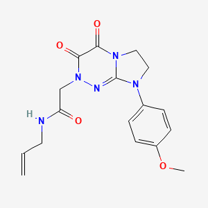 molecular formula C17H19N5O4 B2770695 N-allyl-2-(8-(4-methoxyphenyl)-3,4-dioxo-3,4,7,8-tetrahydroimidazo[2,1-c][1,2,4]triazin-2(6H)-yl)acetamide CAS No. 941959-62-2