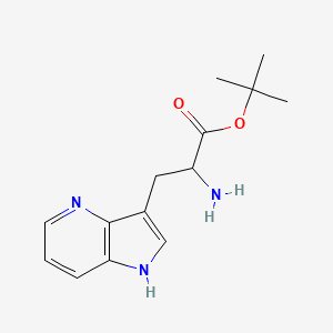 molecular formula C14H19N3O2 B2770698 Tert-butyl 2-amino-3-(1H-pyrrolo[3,2-b]pyridin-3-yl)propanoate CAS No. 2287266-00-4