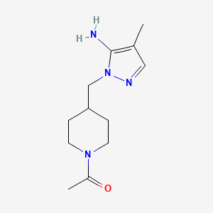 molecular formula C12H20N4O B2770703 1-4-[(5-Amino-4-methyl-1H-pyrazol-1-yl)methyl]piperidin-1-ylethan-1-one CAS No. 1389315-11-0