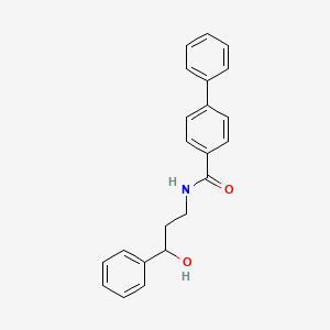 molecular formula C22H21NO2 B2770705 N-(3-hydroxy-3-phenylpropyl)-[1,1'-biphenyl]-4-carboxamide CAS No. 1396805-50-7