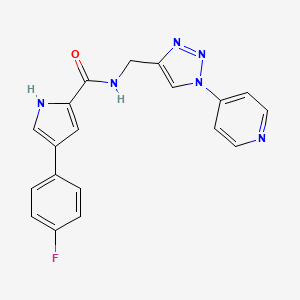 4-(4-fluorophenyl)-N-((1-(pyridin-4-yl)-1H-1,2,3-triazol-4-yl)methyl)-1H-pyrrole-2-carboxamide