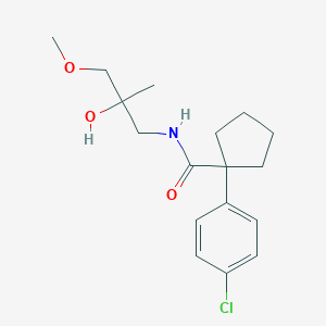molecular formula C17H24ClNO3 B2770728 1-(4-氯苯基)-N-(2-羟基-3-甲氧基-2-甲基丙基)环戊烷甲酰胺 CAS No. 1334375-12-0