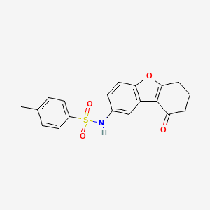 4-methyl-N-{13-oxo-8-oxatricyclo[7.4.0.0^{2,7}]trideca-1(9),2(7),3,5-tetraen-4-yl}benzene-1-sulfonamide