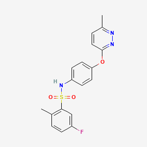 5-fluoro-2-methyl-N-(4-((6-methylpyridazin-3-yl)oxy)phenyl)benzenesulfonamide