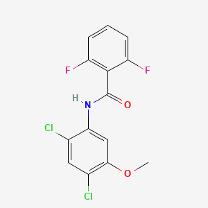 molecular formula C14H9Cl2F2NO2 B2770743 N-(2,4-dichloro-5-methoxyphenyl)-2,6-difluorobenzenecarboxamide CAS No. 338961-10-7
