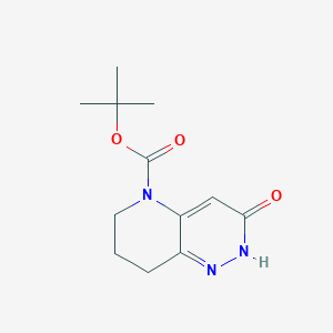 molecular formula C12H17N3O3 B2770751 3-羟基-7,8-二氢-6H-吡啶并[3,2-c]吡啶嗪-5-羧酸叔丁酯 CAS No. 1701807-80-8
