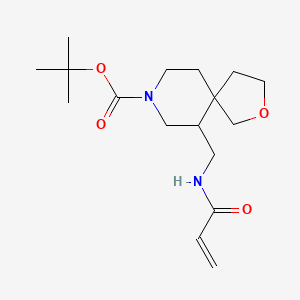 molecular formula C17H28N2O4 B2770754 Tert-butyl 6-[(prop-2-enoylamino)methyl]-2-oxa-8-azaspiro[4.5]decane-8-carboxylate CAS No. 2411255-44-0