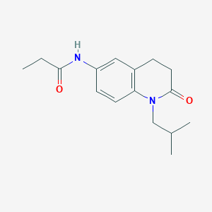 molecular formula C16H22N2O2 B2770771 N-(1-isobutyl-2-oxo-1,2,3,4-tetrahydro-6-quinolinyl)propanamide CAS No. 941911-23-5