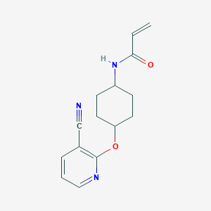 molecular formula C15H17N3O2 B2770782 N-[4-(3-Cyanopyridin-2-yl)oxycyclohexyl]prop-2-enamide CAS No. 2411236-21-8