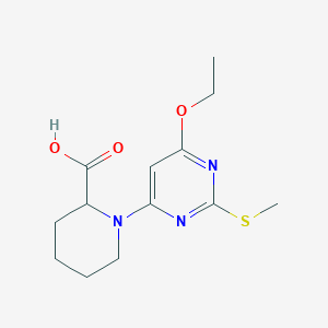 molecular formula C13H19N3O3S B2770784 1-(6-Ethoxy-2-(methylthio)pyrimidin-4-yl)piperidine-2-carboxylic acid CAS No. 1353945-33-1
