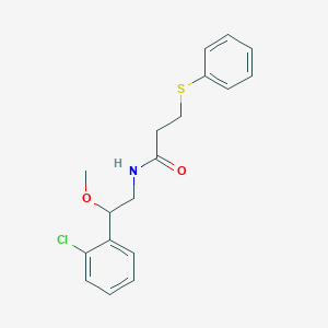 molecular formula C18H20ClNO2S B2770786 N-(2-(2-chlorophenyl)-2-methoxyethyl)-3-(phenylthio)propanamide CAS No. 1795442-27-1
