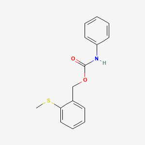 molecular formula C15H15NO2S B2770826 2-(methylsulfanyl)benzyl N-phenylcarbamate CAS No. 338968-00-6