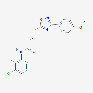 molecular formula C20H20ClN3O3 B277084 N-(3-chloro-2-methylphenyl)-4-[3-(4-methoxyphenyl)-1,2,4-oxadiazol-5-yl]butanamide 