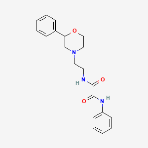 molecular formula C20H23N3O3 B2770849 N1-苯基-N2-(2-(2-苯基吗啉-2-基)乙基)草酰胺 CAS No. 954083-21-7
