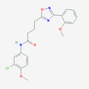 molecular formula C20H20ClN3O4 B277085 N-(3-chloro-4-methoxyphenyl)-4-[3-(2-methoxyphenyl)-1,2,4-oxadiazol-5-yl]butanamide 