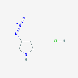 molecular formula C4H9ClN4 B2770850 3-Azidopyrrolidine;hydrochloride CAS No. 1820922-58-4; 1909318-65-5