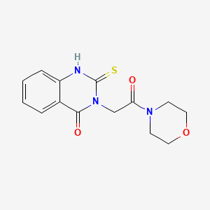 molecular formula C14H15N3O3S B2770856 3-(2-morpholin-4-yl-2-oxoethyl)-2-sulfanylidene-1H-quinazolin-4-one CAS No. 422527-37-5