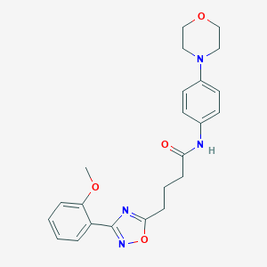 molecular formula C23H26N4O4 B277086 4-[3-(2-methoxyphenyl)-1,2,4-oxadiazol-5-yl]-N-(4-morpholin-4-ylphenyl)butanamide 