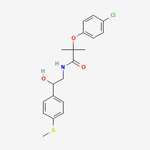 molecular formula C19H22ClNO3S B2770861 2-(4-chlorophenoxy)-N-(2-hydroxy-2-(4-(methylthio)phenyl)ethyl)-2-methylpropanamide CAS No. 1448123-13-4