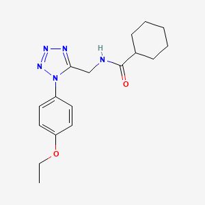 molecular formula C17H23N5O2 B2770872 N-((1-(4-ethoxyphenyl)-1H-tetrazol-5-yl)methyl)cyclohexanecarboxamide CAS No. 1005303-09-2