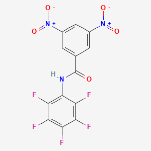 molecular formula C13H4F5N3O5 B2770873 3,5-dinitro-N-(2,3,4,5,6-pentafluorophenyl)benzamide CAS No. 28078-85-5