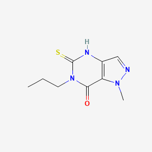 molecular formula C9H12N4OS B2770879 1-methyl-6-propyl-5-thioxo-5,6-dihydro-1H-pyrazolo[4,3-d]pyrimidin-7(4H)-one CAS No. 892294-79-0
