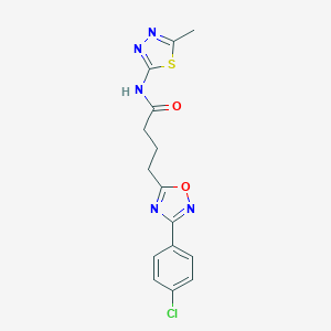 4-[3-(4-chlorophenyl)-1,2,4-oxadiazol-5-yl]-N-(5-methyl-1,3,4-thiadiazol-2-yl)butanamide
