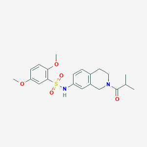 molecular formula C21H26N2O5S B2770885 N-(2-isobutyryl-1,2,3,4-tetrahydroisoquinolin-7-yl)-2,5-dimethoxybenzenesulfonamide CAS No. 955695-00-8