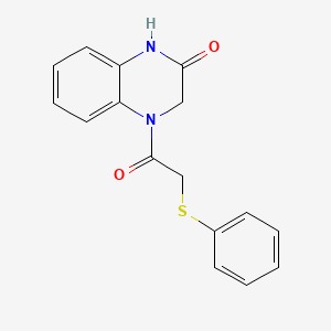 4-(2-(phenylthio)acetyl)-3,4-dihydroquinoxalin-2(1H)-one