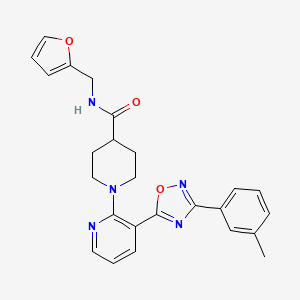 molecular formula C25H25N5O3 B2770897 2-{[3-(4-benzylpiperidin-1-yl)pyrazin-2-yl]thio}-N-(2,3-dimethoxybenzyl)acetamide CAS No. 1357729-99-7