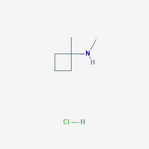 molecular formula C6H14ClN B2770898 N,1-二甲基环丁烷-1-胺；盐酸盐 CAS No. 1260859-52-6