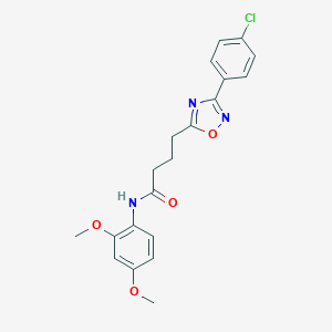 molecular formula C20H20ClN3O4 B277090 4-[3-(4-chlorophenyl)-1,2,4-oxadiazol-5-yl]-N-(2,4-dimethoxyphenyl)butanamide 