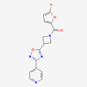 (5-Bromofuran-2-yl)(3-(3-(pyridin-4-yl)-1,2,4-oxadiazol-5-yl)azetidin-1-yl)methanone