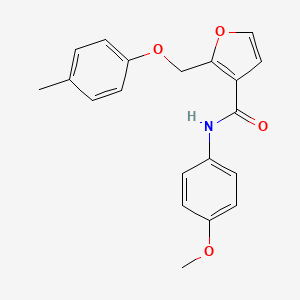 molecular formula C20H19NO4 B2770909 N-(4-methoxyphenyl)-2-[(4-methylphenoxy)methyl]furan-3-carboxamide CAS No. 878715-87-8